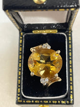 Load image into Gallery viewer, Citrine and Diamond Ring Set in 9ct Yellow Gold
