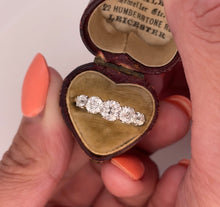 Load image into Gallery viewer, Antique Old Cut Diamond 5 Stone Ring
