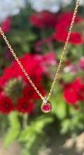 Load image into Gallery viewer, Ruby &amp; Diamond Pendant in 18ct Yellow Gold
