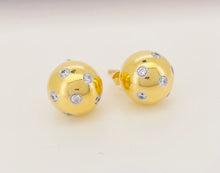 Load image into Gallery viewer, Tiffany &amp; Co 18ct Gold &amp; Diamond Etoile Ball Earrings
