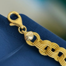 Load image into Gallery viewer, Gold Textured Link Necklace 18ct Yellow Gold
