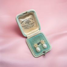 Load image into Gallery viewer, Sumptuous Pearl &amp; Diamond Earrings 18ct Yellow Gold
