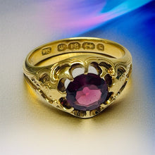 Load image into Gallery viewer, Antique Garnet Ring in 18ct Yellow Gold
