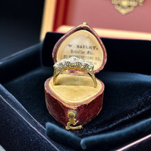 Load image into Gallery viewer, Antique Old Cut Diamond 5 Stone Ring
