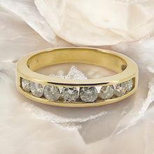 Load image into Gallery viewer, 18ct Yellow Gold Channel Set Half Eternity Ring

