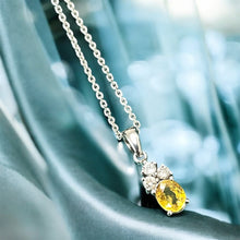 Load image into Gallery viewer, Stunning Yellow Sapphire &amp; Diamond Pendant

