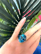 Load image into Gallery viewer, Tremendous 26ct Blue Topaz &amp; Diamond Ring
