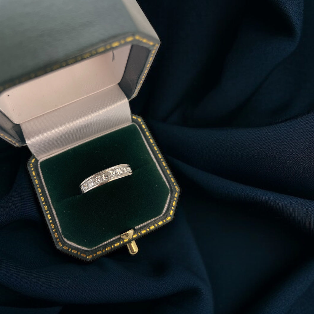 Classic Diamond Half Eternity Ring in Platinum