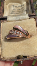 Load and play video in Gallery viewer, Diamond and Mother of Pearl Ring
