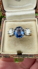 Load and play video in Gallery viewer, Sapphire and Diamond Trilogy Ring
