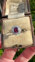 Load and play video in Gallery viewer, Pink Tourmaline and Diamond Halo Ring
