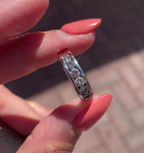 Load and play video in Gallery viewer, Platinum &amp; Diamond Half Eternity Ring
