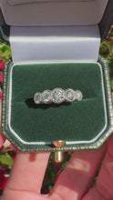 Load and play video in Gallery viewer, Vintage 5 Stone Diamond Ring in Platinum

