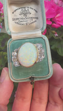 Load and play video in Gallery viewer, Antique Opal &amp; Diamond Ring in 18ct Gold
