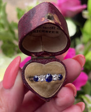 Load and play video in Gallery viewer, Vintage Sapphire &amp; Diamond Ring in 18ct Gold
