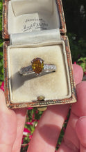 Load and play video in Gallery viewer, GIA-Certified 1.01ct Natural Coloured Diamond Ring in Platinum
