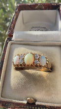 Load and play video in Gallery viewer, Diamond and Opal Ring in 18ct Gold
