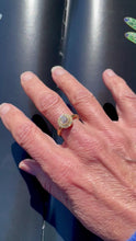 Load and play video in Gallery viewer, Old Cut Diamond Halo Ring in 18ct Yellow Gold
