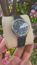 Load and play video in Gallery viewer, Omega Blue Dial Diamond Dress Watch – Complete Set | Box &amp; Papers
