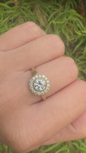Load and play video in Gallery viewer, Vintage-Inspired 18ct Gold Diamond Cluster Ring

