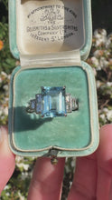 Load and play video in Gallery viewer, Stunning Aquamarine and Diamond Ring
