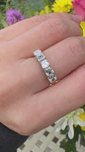Load and play video in Gallery viewer, Asscher Cut Diamond Five-Stone Ring
