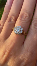 Load and play video in Gallery viewer, Old Cut Diamond Cluster Ring
