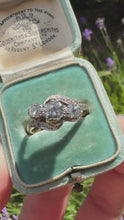 Load and play video in Gallery viewer, Vintage Diamond Three-Stone Ring | 18ct Gold
