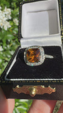 Load and play video in Gallery viewer, Citrine &amp; Diamond Ring in Platinum
