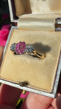 Load and play video in Gallery viewer, Vibrant Pink Sapphire and Diamond Ring
