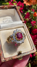 Load and play video in Gallery viewer, Vintage Style Ruby and Diamond Cluster
