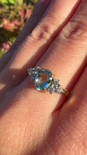Load and play video in Gallery viewer, Aquamarine and Diamond Ring
