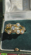 Load and play video in Gallery viewer, Contemporary 18ct Yellow Gold Diamond Ring – 1.20ct Total Diamonds
