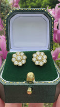 Load and play video in Gallery viewer, 18ct Yellow Gold Diamond Cluster Earrings
