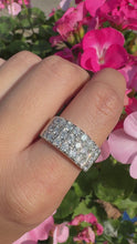Load and play video in Gallery viewer, Vintage Diamond Cluster Ring - 9ct White Gold
