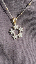 Load and play video in Gallery viewer, 0.50ct Diamond Floral Pendant Necklace in 18ct Gold

