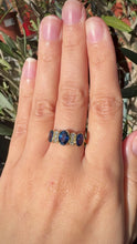 Load and play video in Gallery viewer, Ceylon Sapphire Trilogy Ring
