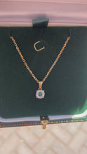 Load and play video in Gallery viewer, Emerald &amp; Diamond Pendant in Rich 18ct Gold
