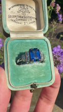 Load and play video in Gallery viewer, Art Deco Style Sapphire &amp; Diamond Ring
