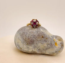 Load and play video in Gallery viewer, Ruby and Diamond Ring in 18ct Yellow Gold
