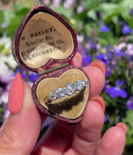 Load and play video in Gallery viewer, Antique Old Cut Diamond 5 Stone Ring
