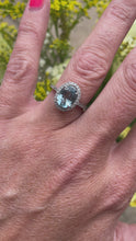 Load and play video in Gallery viewer, Stunning Aquamarine &amp; Diamond Ring in Platinum
