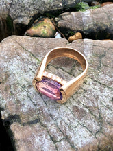 Load image into Gallery viewer, Contemporary French Amethyst and Diamond Ring
