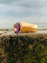 Load image into Gallery viewer, Contemporary French Amethyst and Diamond Ring
