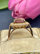 Load image into Gallery viewer, Pink tourmaline in rose gold
