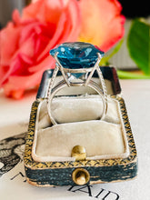 Load image into Gallery viewer, Tremendous 26ct Blue Topaz &amp; Diamond Ring
